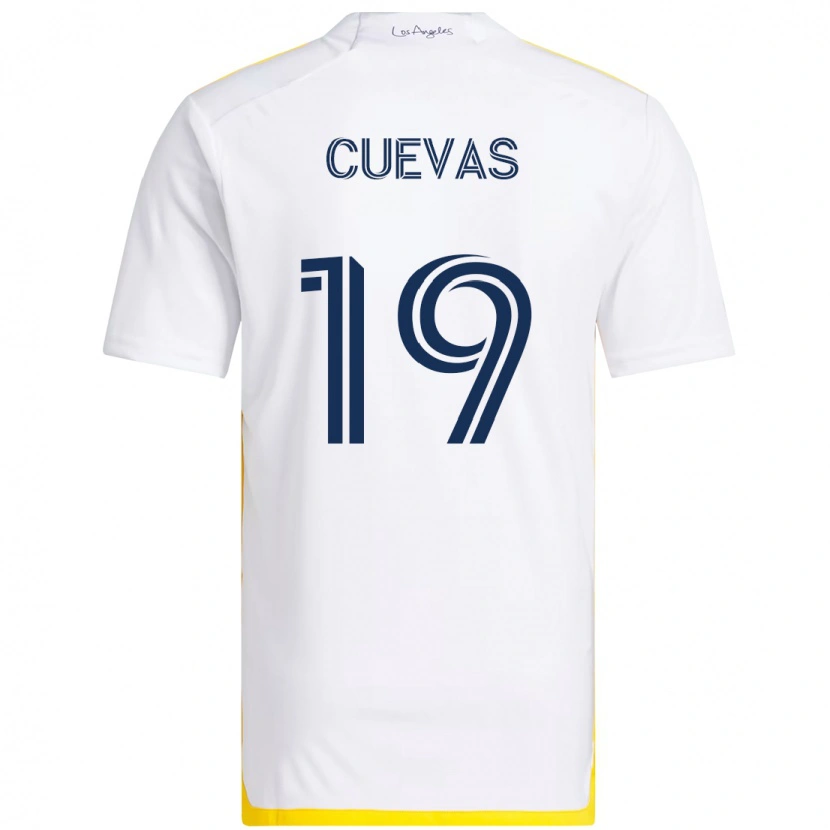 Danxen Bambino Maglia Mauricio Cuevas #19 Bianco Giallo Kit Gara Home 2025/26 Maglietta