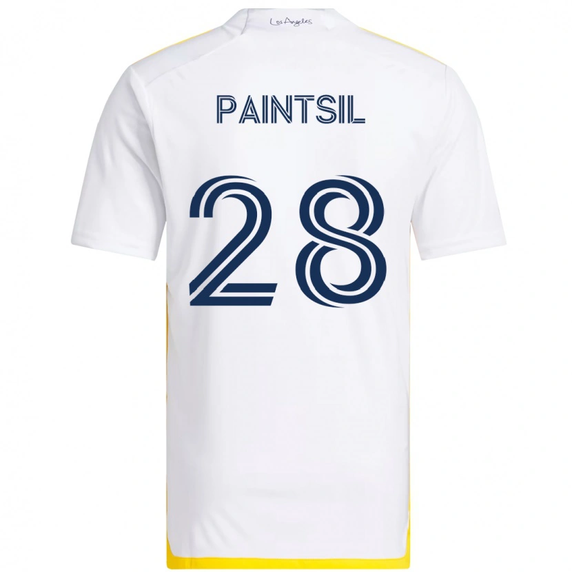 Danxen Bambino Maglia Joseph Paintsil #28 Bianco Giallo Kit Gara Home 2025/26 Maglietta