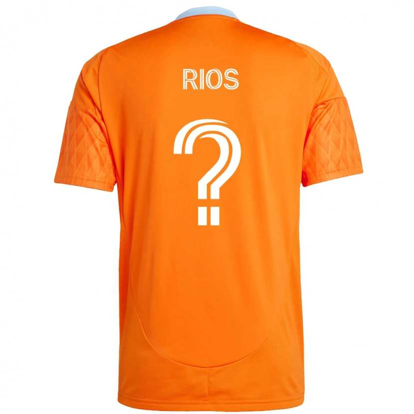Danxen Bambino Maglia Daniel Ríos #0 Arancione Bianco Kit Gara Home 2025/26 Maglietta