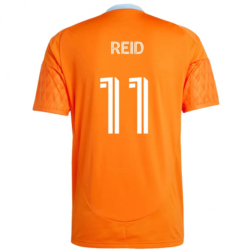 Danxen Bambino Maglia Isaiah Reid #11 Arancione Bianco Kit Gara Home 2025/26 Maglietta