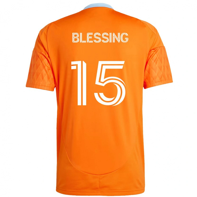 Danxen Bambino Maglia Latif Blessing #15 Arancione Bianco Kit Gara Home 2025/26 Maglietta