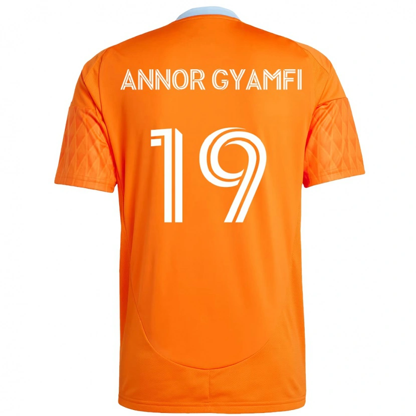 Danxen Bambino Maglia Stephen Annor Gyamfi #19 Arancione Bianco Kit Gara Home 2025/26 Maglietta