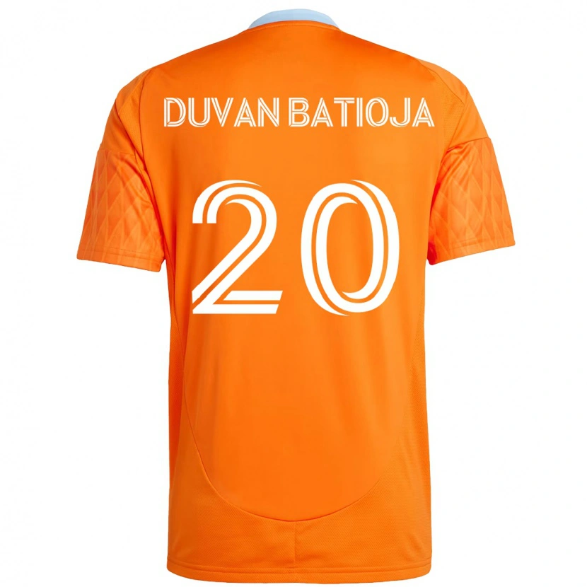 Danxen Bambino Maglia Andy Batioja #20 Arancione Bianco Kit Gara Home 2025/26 Maglietta