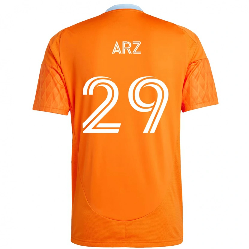 Danxen Bambino Maglia Exon Arzú #29 Arancione Bianco Kit Gara Home 2025/26 Maglietta