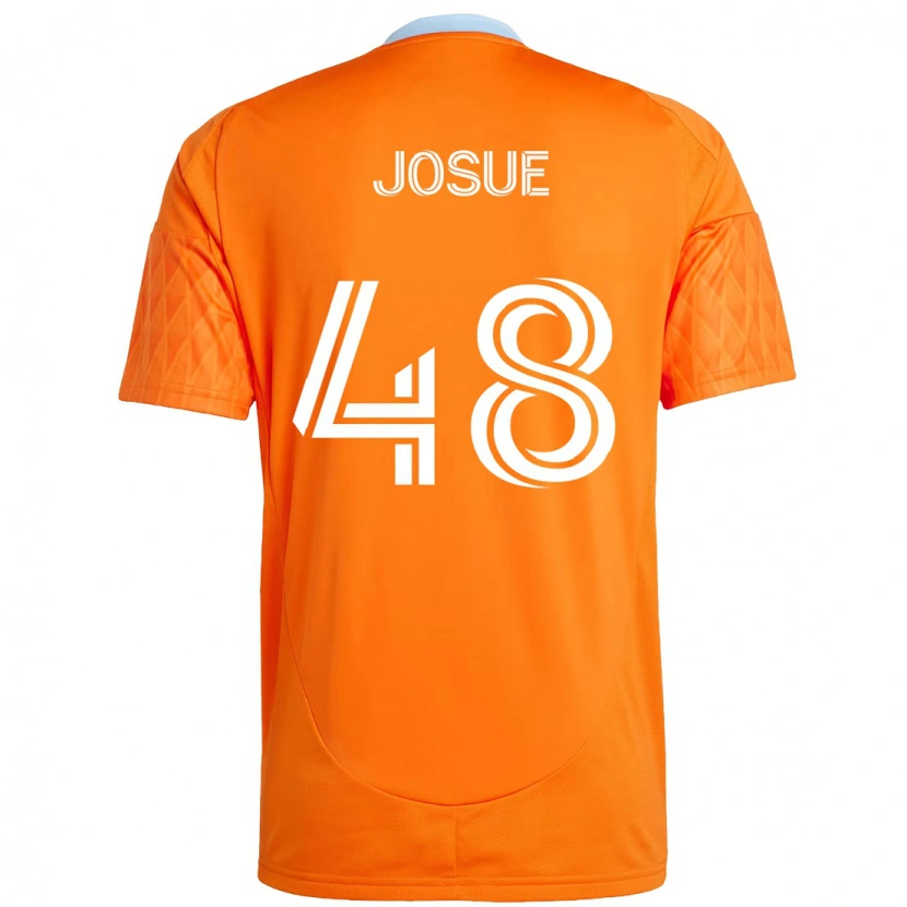 Danxen Bambino Maglia Josué #48 Arancione Bianco Kit Gara Home 2025/26 Maglietta