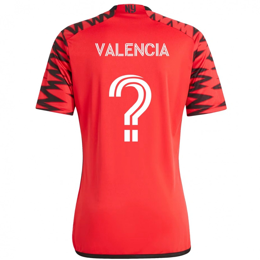 Danxen Bambino Maglia Omar Valencia #0 Rosso Nero Kit Gara Home 2025/26 Maglietta