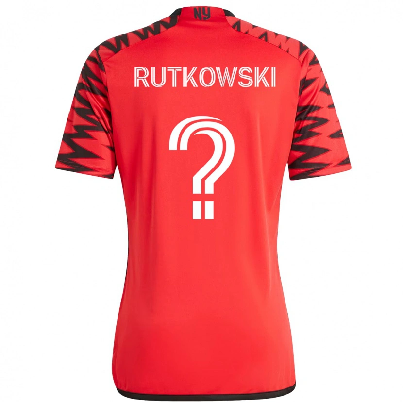 Danxen Bambino Maglia Alan Rutkowski #0 Rosso Nero Kit Gara Home 2025/26 Maglietta