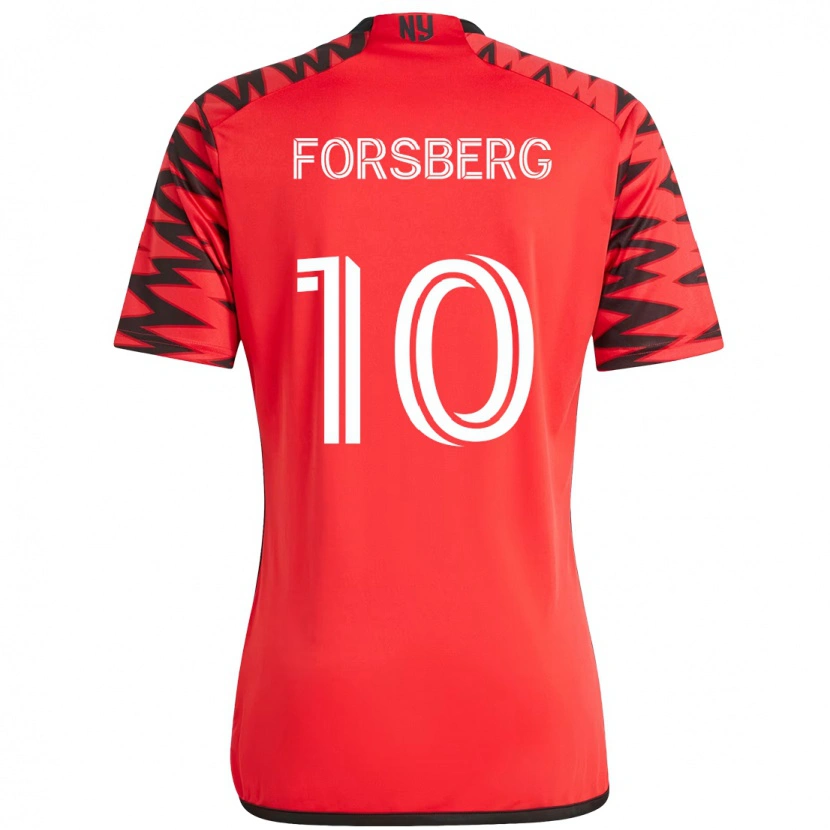 Danxen Bambino Maglia Emil Forsberg #10 Rosso Nero Kit Gara Home 2025/26 Maglietta