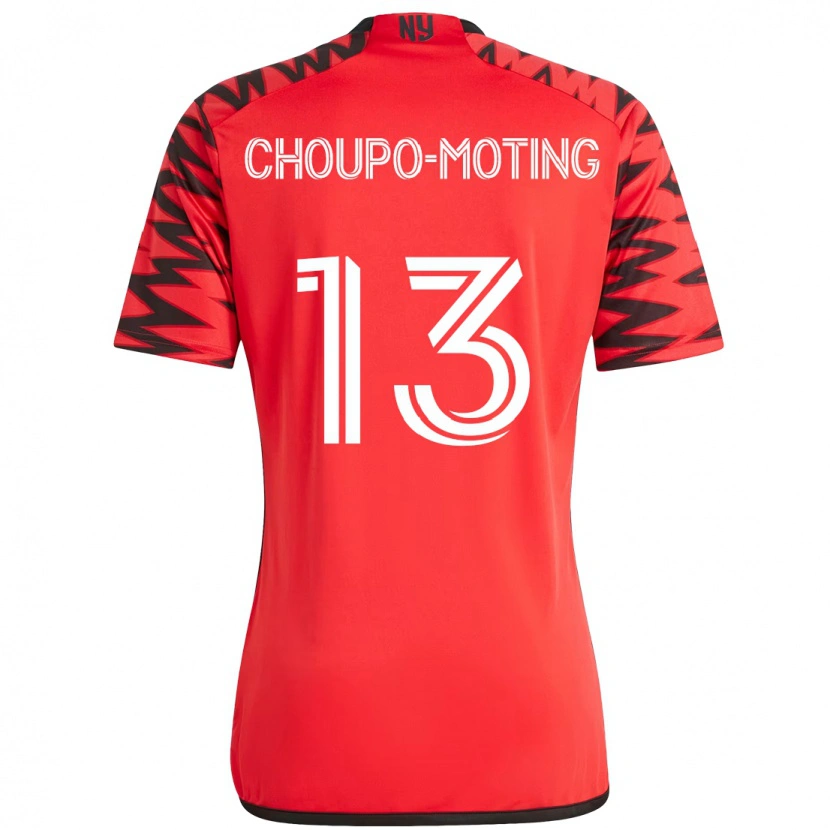 Danxen Bambino Maglia Eric-Maxim Choupo-Moting #13 Rosso Nero Kit Gara Home 2025/26 Maglietta