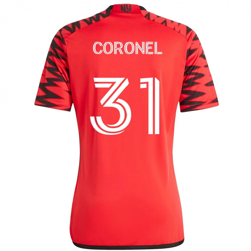Danxen Bambino Maglia Carlos Coronel #31 Rosso Nero Kit Gara Home 2025/26 Maglietta