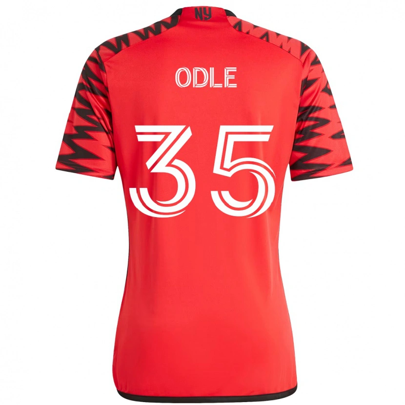 Danxen Bambino Maglia Dallas Odle #35 Rosso Nero Kit Gara Home 2025/26 Maglietta