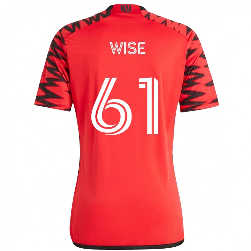 Danxen Bambino Maglia Henry Wise #61 Rosso Nero Kit Gara Home 2025/26 Maglietta