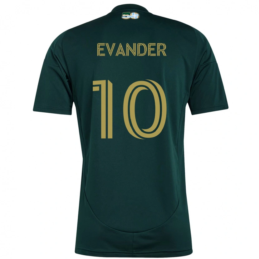Danxen Bambino Maglia Evander #10 Nero Marrone Kit Gara Home 2025/26 Maglietta