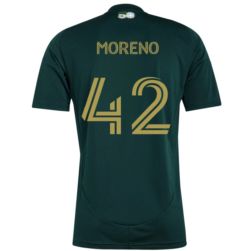 Danxen Bambino Maglia Alexis Moreno #42 Nero Marrone Kit Gara Home 2025/26 Maglietta