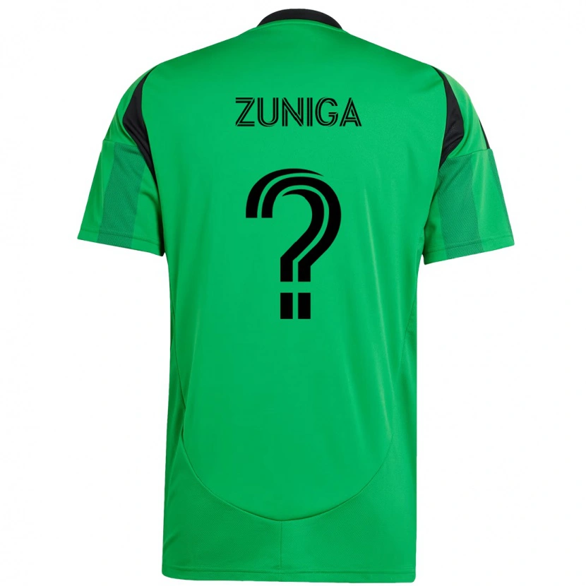 Danxen Bambino Maglia Abner Zuñiga #0 Verde Nero Kit Gara Home 2025/26 Maglietta