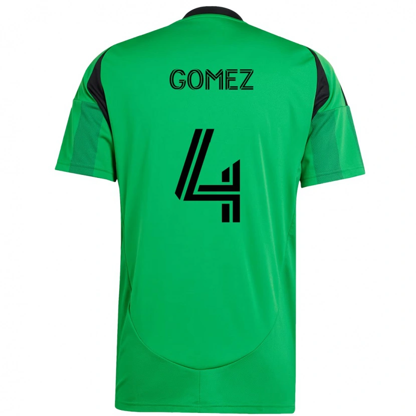 Danxen Bambino Maglia Antonio Gomez #4 Verde Nero Kit Gara Home 2025/26 Maglietta