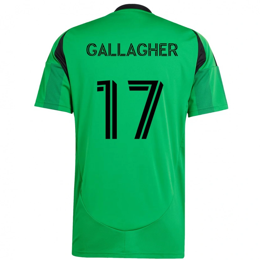 Danxen Bambino Maglia Jon Gallagher #17 Verde Nero Kit Gara Home 2025/26 Maglietta