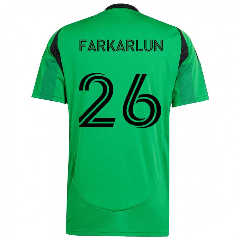 Danxen Bambino Maglia Jimmy Farkarlun #26 Verde Nero Kit Gara Home 2025/26 Maglietta