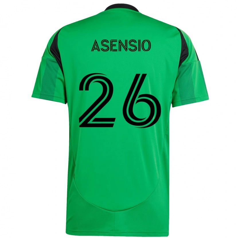 Danxen Bambino Maglia Charlie Asensio #26 Verde Nero Kit Gara Home 2025/26 Maglietta