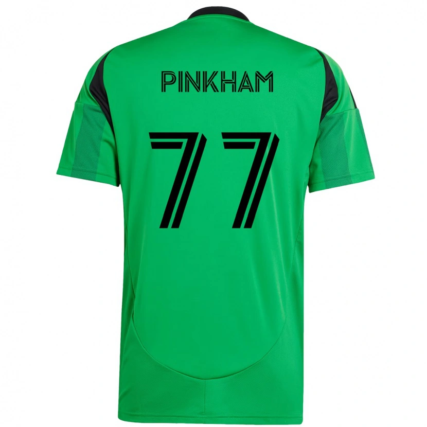 Danxen Bambino Maglia Chris Pinkham #77 Verde Nero Kit Gara Home 2025/26 Maglietta