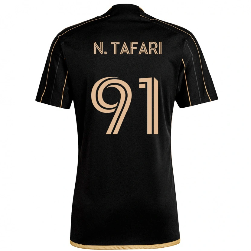 Danxen Bambino Maglia Nkosi Tafari #91 Nero Marrone Kit Gara Home 2025/26 Maglietta