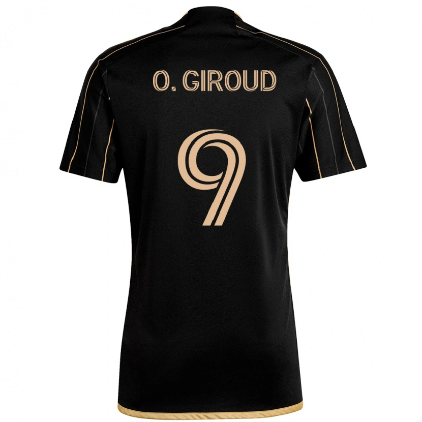 Danxen Bambino Maglia Olivier Giroud #9 Nero Marrone Kit Gara Home 2025/26 Maglietta