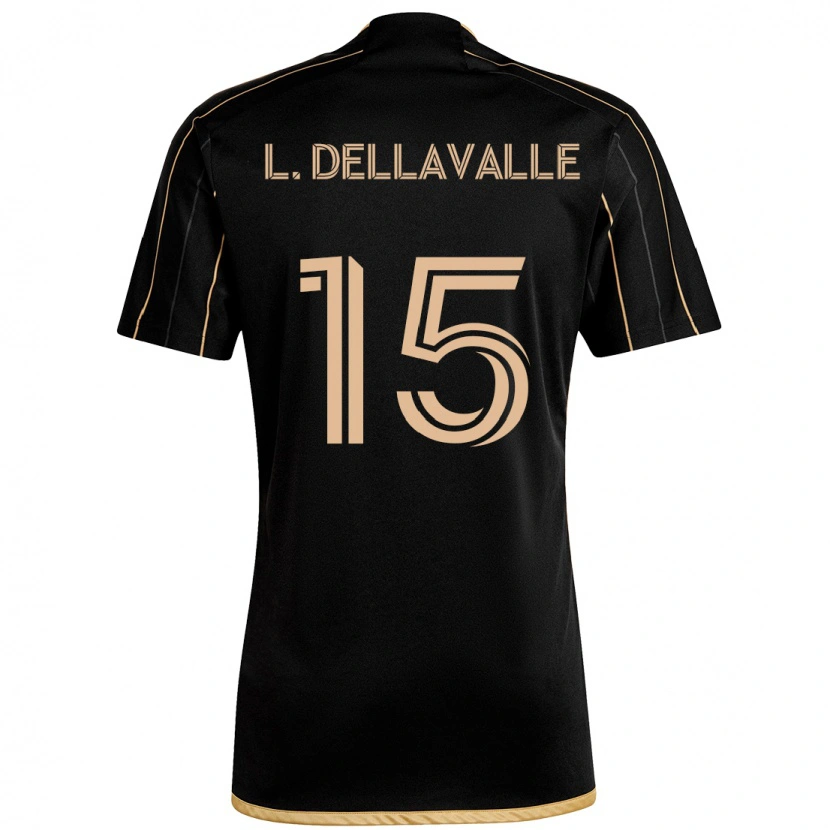 Danxen Bambino Maglia Lorenzo Dellavalle #15 Nero Marrone Kit Gara Home 2025/26 Maglietta