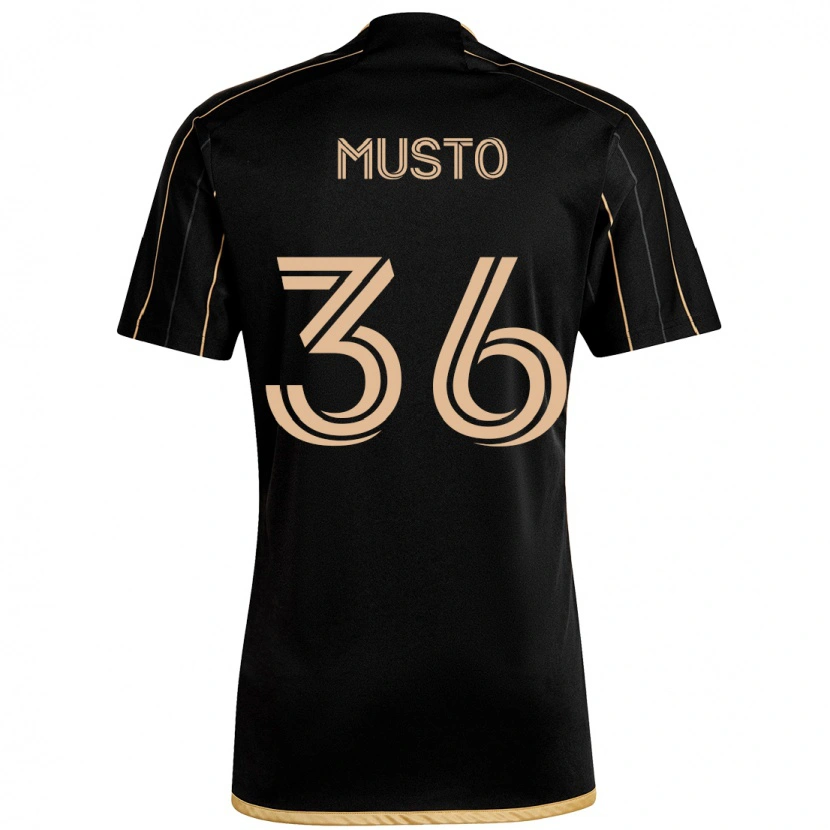 Danxen Bambino Maglia Tommy Musto #36 Nero Marrone Kit Gara Home 2025/26 Maglietta