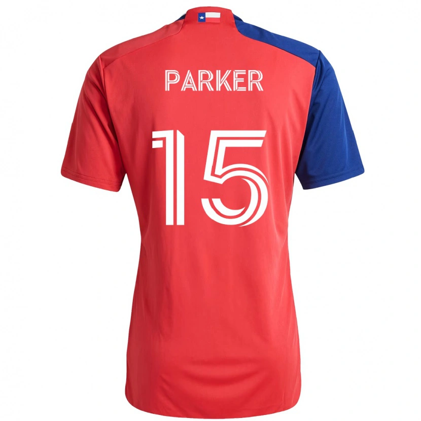 Danxen Bambino Maglia Isaiah Parker #15 Rosso Blu Navy Kit Gara Home 2025/26 Maglietta