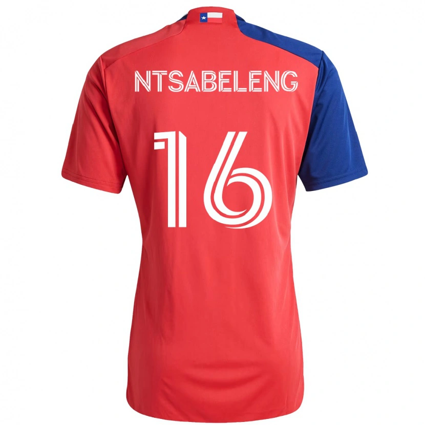 Danxen Bambino Maglia Tsiki Ntsabeleng #16 Rosso Blu Navy Kit Gara Home 2025/26 Maglietta