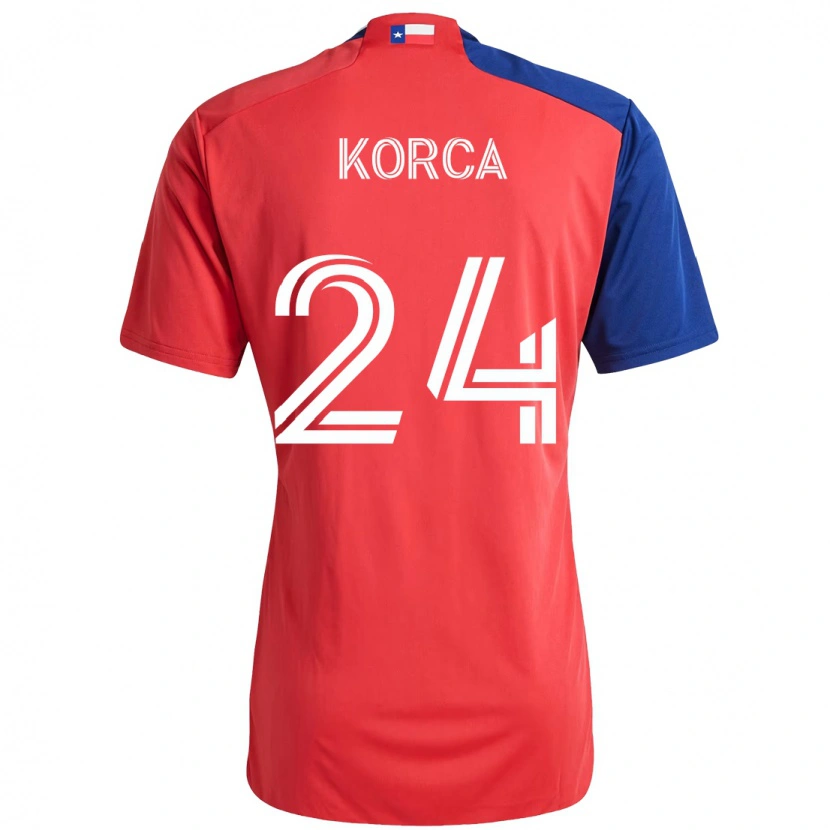Danxen Bambino Maglia Amet Korca #24 Rosso Blu Navy Kit Gara Home 2025/26 Maglietta