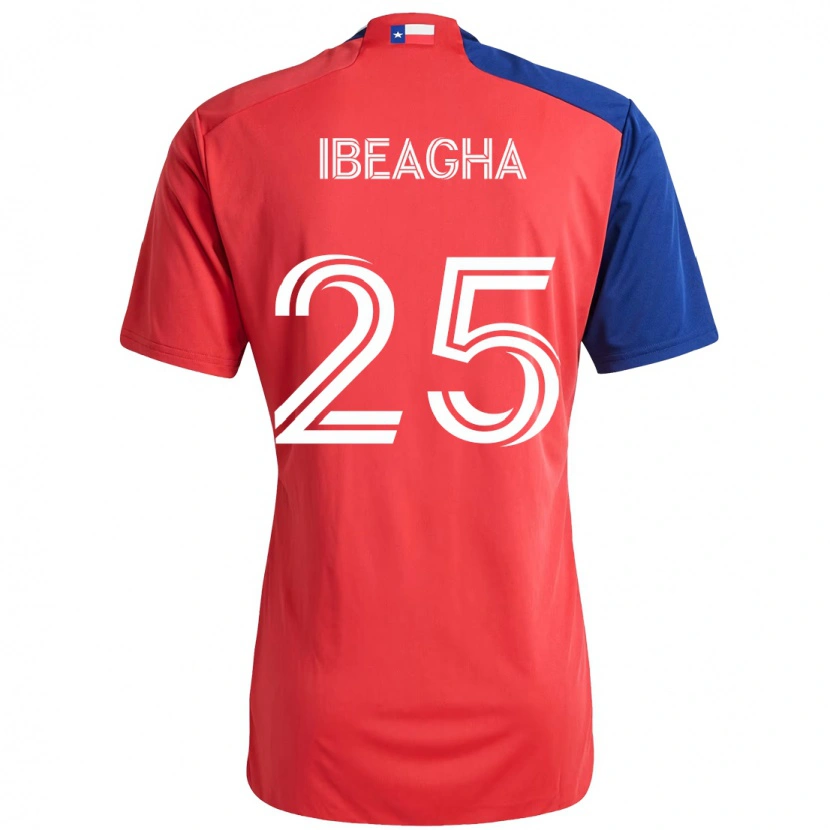 Danxen Bambino Maglia Sebastien Ibeagha #25 Rosso Blu Navy Kit Gara Home 2025/26 Maglietta