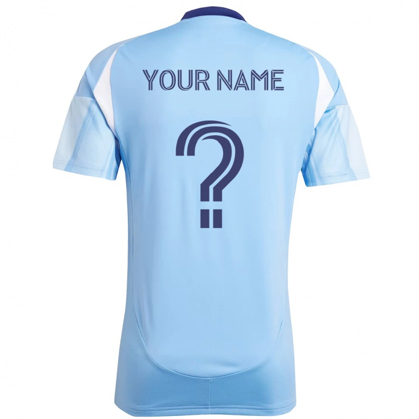Danxen Bambino Maglia Il Tuo Nome #0 Azzurro Chiaro Kit Gara Home 2025/26 Maglietta
