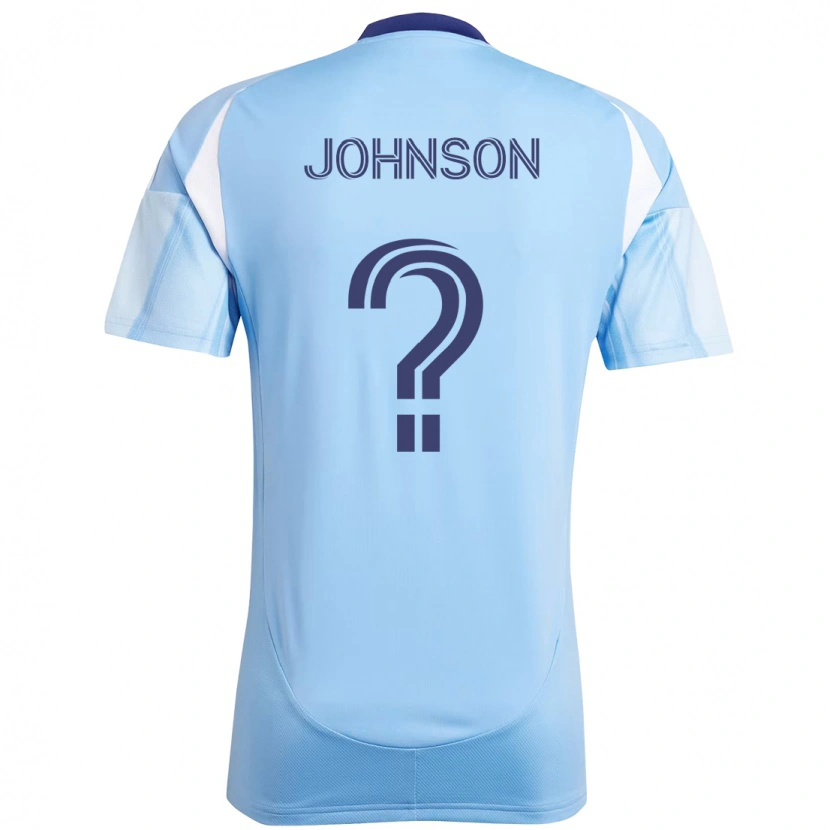 Danxen Bambino Maglia Jabar Johnson #0 Azzurro Chiaro Kit Gara Home 2025/26 Maglietta