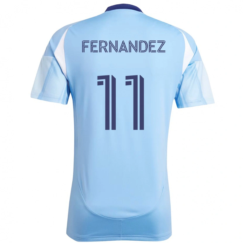 Danxen Bambino Maglia Julián Fernández #11 Azzurro Chiaro Kit Gara Home 2025/26 Maglietta