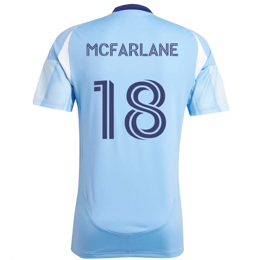 Danxen Bambino Maglia Christian Mcfarlane #18 Azzurro Chiaro Kit Gara Home 2025/26 Maglietta