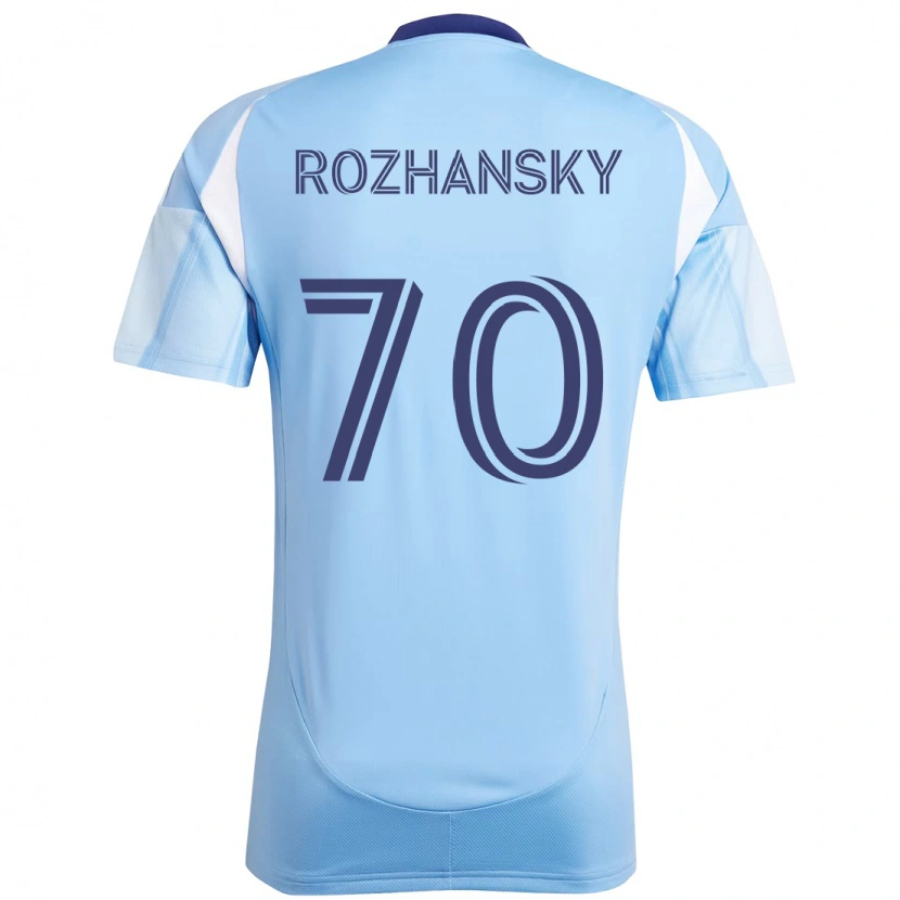 Danxen Bambino Maglia Jake Rozhansky #70 Azzurro Chiaro Kit Gara Home 2025/26 Maglietta