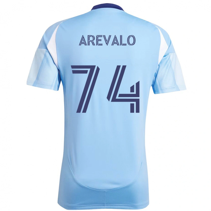 Danxen Bambino Maglia Ronny Arévalo #74 Azzurro Chiaro Kit Gara Home 2025/26 Maglietta