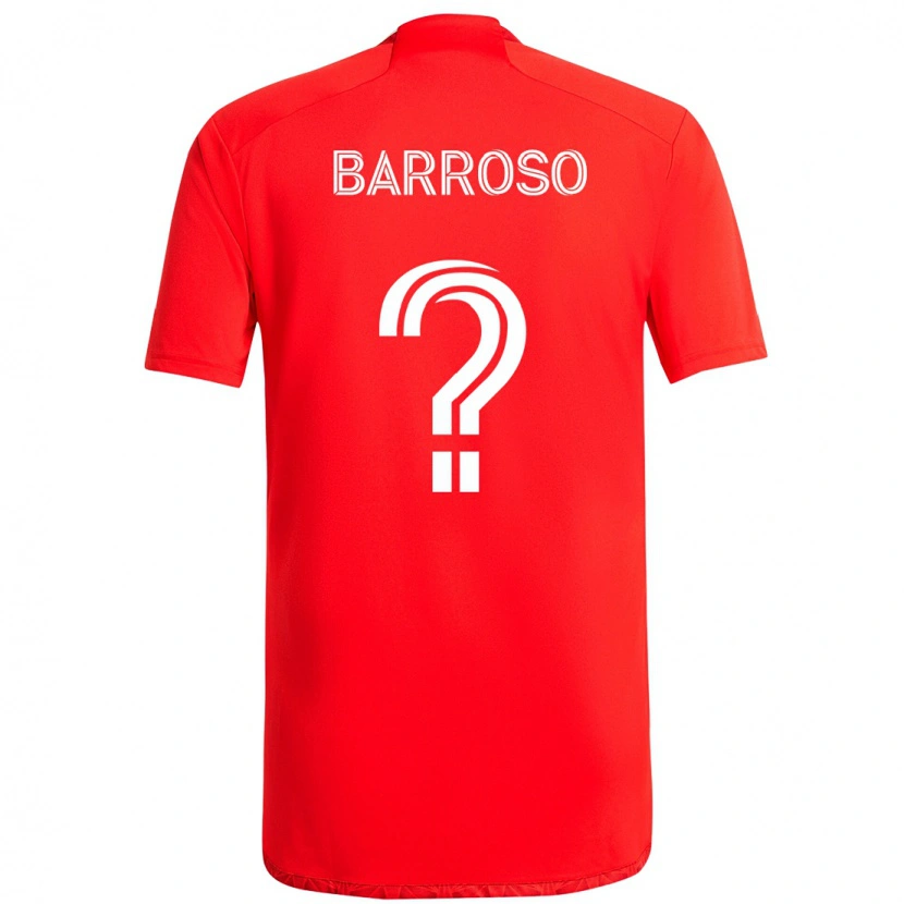 Danxen Bambino Maglia Leonardo Barroso #0 Rosso Bianco Kit Gara Home 2025/26 Maglietta
