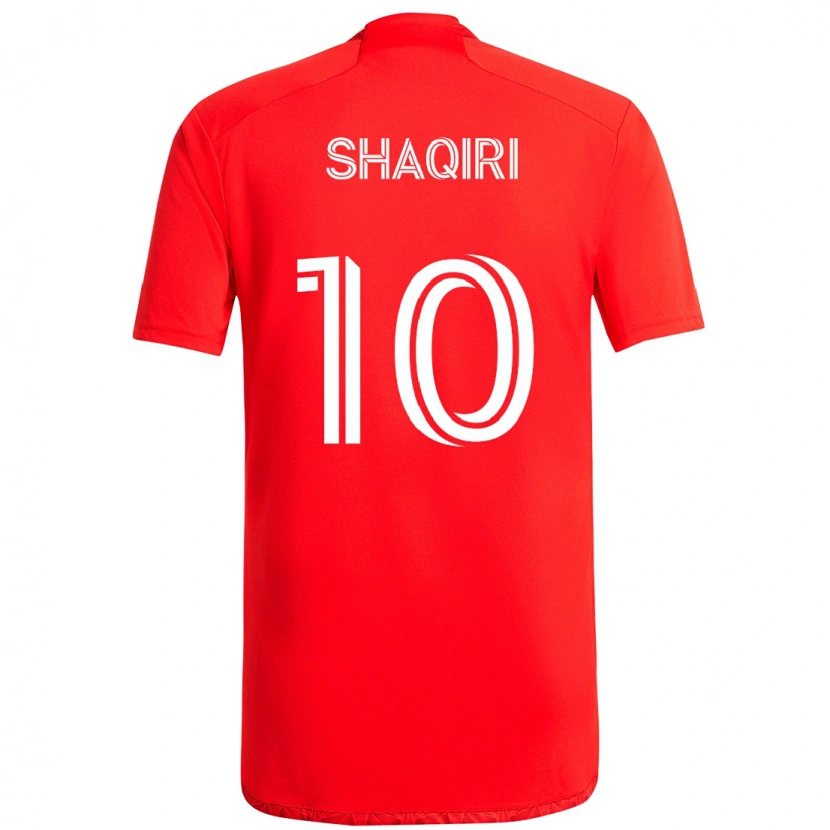 Danxen Bambino Maglia Xherdan Shaqiri #10 Rosso Bianco Kit Gara Home 2025/26 Maglietta