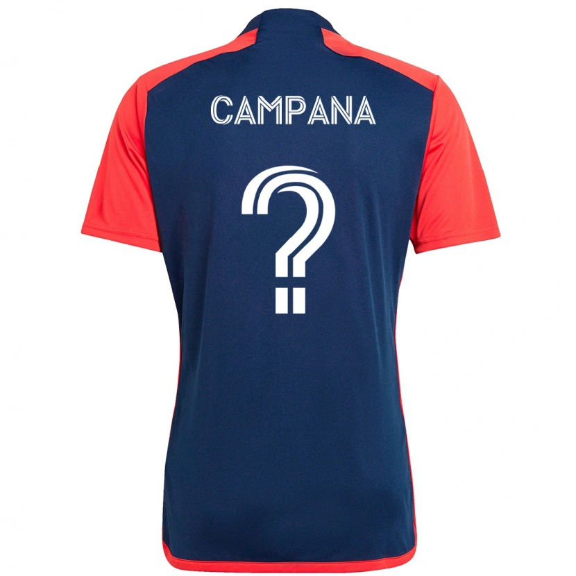 Danxen Bambino Maglia Leonardo Campana #0 Blu Rosso Kit Gara Home 2025/26 Maglietta