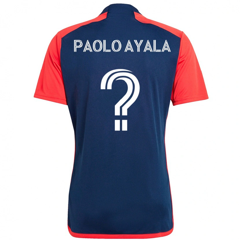 Danxen Bambino Maglia Paolo Ayala #0 Blu Rosso Kit Gara Home 2025/26 Maglietta