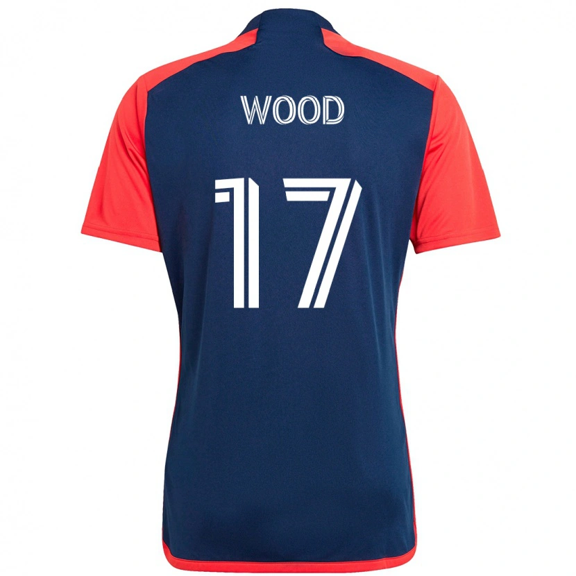 Danxen Bambino Maglia Bobby Wood #17 Blu Rosso Kit Gara Home 2025/26 Maglietta