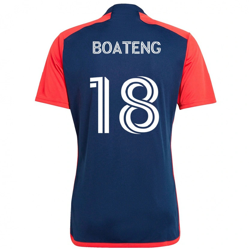 Danxen Bambino Maglia Emmanuel Boateng #18 Blu Rosso Kit Gara Home 2025/26 Maglietta