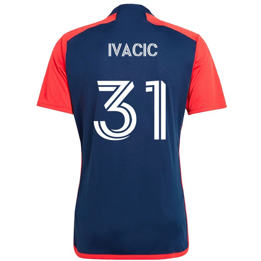 Danxen Bambino Maglia Aljaz Ivacic #31 Blu Rosso Kit Gara Home 2025/26 Maglietta