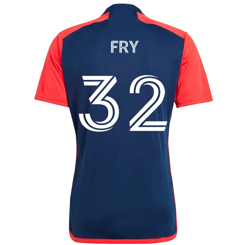 Danxen Bambino Maglia Malcolm Fry #32 Blu Rosso Kit Gara Home 2025/26 Maglietta