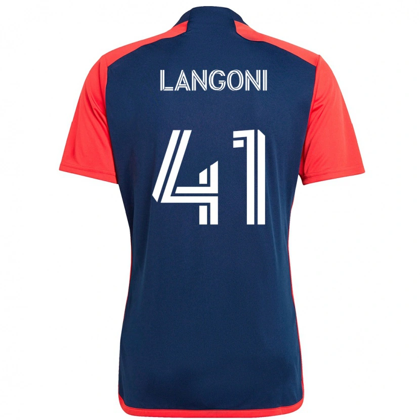 Danxen Bambino Maglia Luca Langoni #41 Blu Rosso Kit Gara Home 2025/26 Maglietta