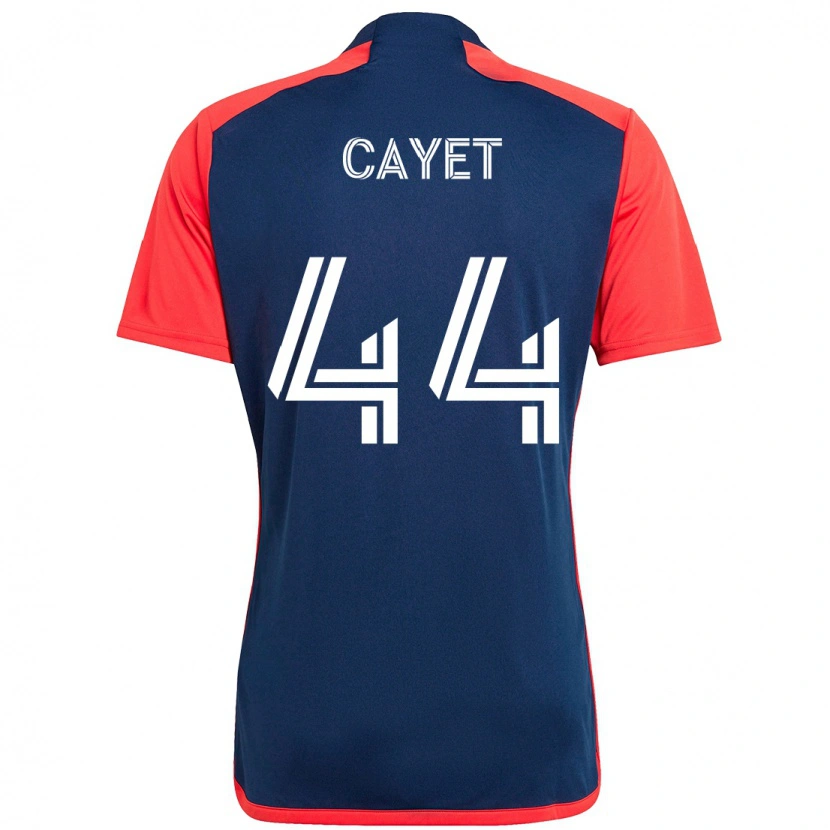 Danxen Bambino Maglia Pierre Cayet #44 Blu Rosso Kit Gara Home 2025/26 Maglietta