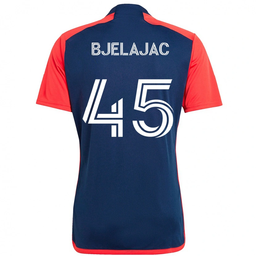 Danxen Bambino Maglia Andrej Bjelajac #45 Blu Rosso Kit Gara Home 2025/26 Maglietta
