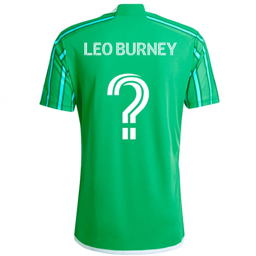 Danxen Bambino Maglia Leo Burney #0 Verde Bianco Kit Gara Home 2025/26 Maglietta
